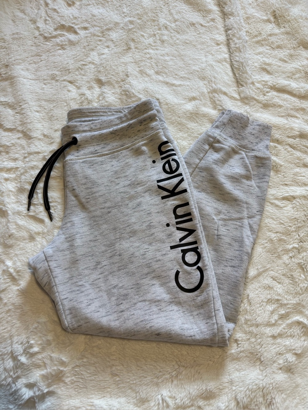 Calvin Klein Women's Light Gray French Terry Joggers - Size M